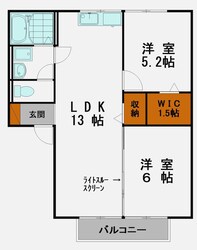 中野田 徒歩2分 2階の物件間取画像